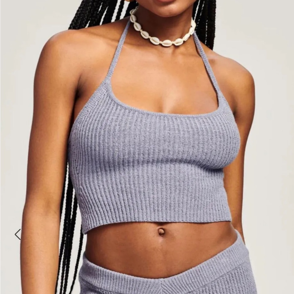 SER.O.YA Textured Knit Top in Blue